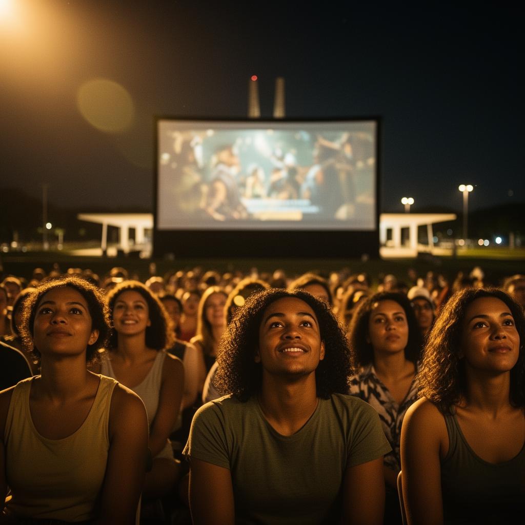 Plateia em sessão a céu aberto